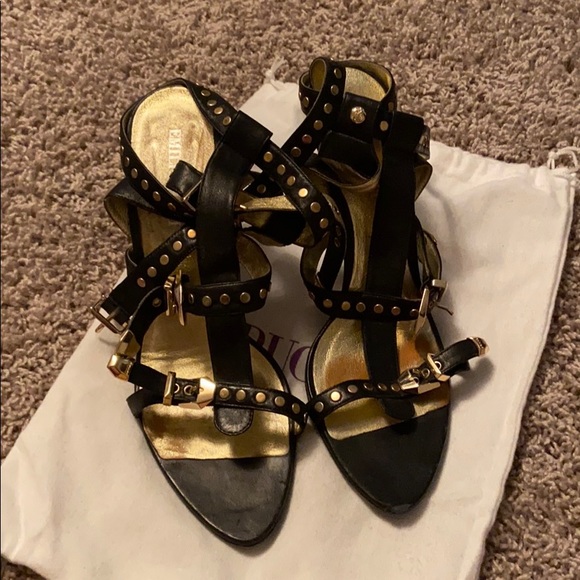 Emilio Pucci Leather Gladiator high heels - Picture 2 of 8